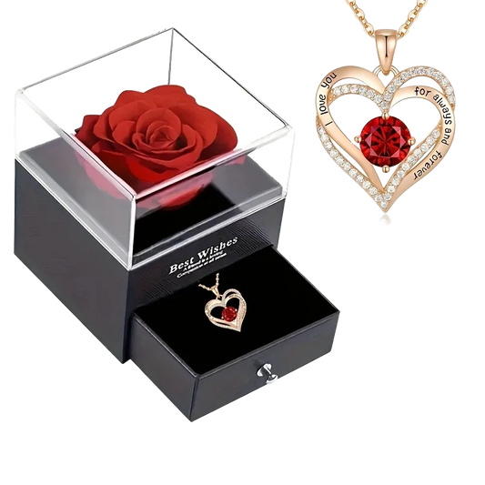Necklace and Rose Gift